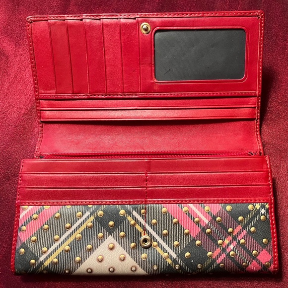 EUC Rare Vivienne Westwood Studded Wallet, Tartan - Picture 2 of 4